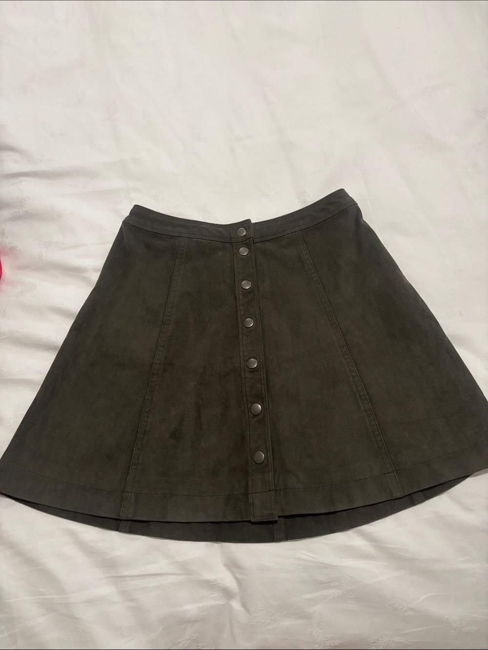 Dark green suede Abercrombie and Fitch Skirt
